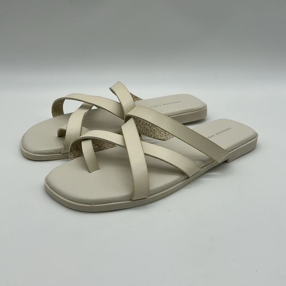 2498- American Eagle Women’s Strappy Sandals Cream Genuine Leather Size 7 NWT - Picture 3 of 6